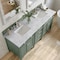 James Martin Vanities Brittany 72in Double Vanity, Smokey Celadon w/ 3 CM Carrara Marble Top 650-V72-SC-3CAR - alternate 7